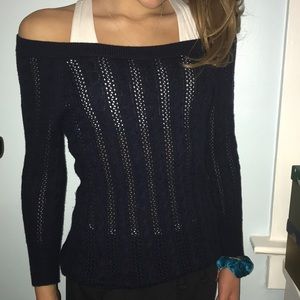 Off the shoulder American Eagle sweater.